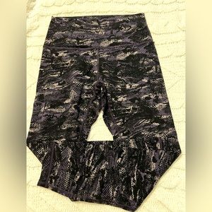 Lululemon Purple and Black Camo Leggings